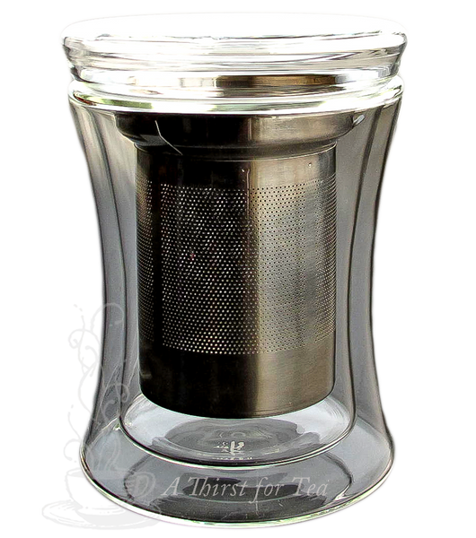 Double Walled Glass Filtering Tea Mug - Main Image