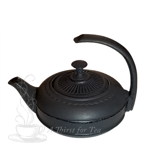 Black Himawari Cast Iron Teapot