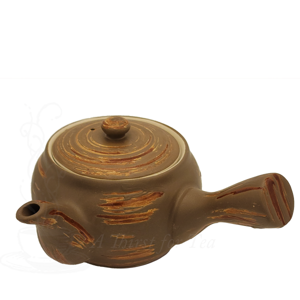 ヤマー One hand Kyusu teapot. Ceramic tea strainer. 180cc Tokoname yaki，  Japanese ＿並行輸入品
