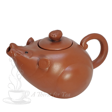 Little Ratty 7-oz Yixing Teapot, Zisha Purple Clay Teapot