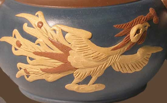 Phoenix and Dragon Yixing Teapot Set