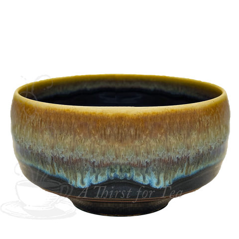 Saikai Ceramics: - Jatenmoku, Porcelain Matcha Bowl with Gift Box