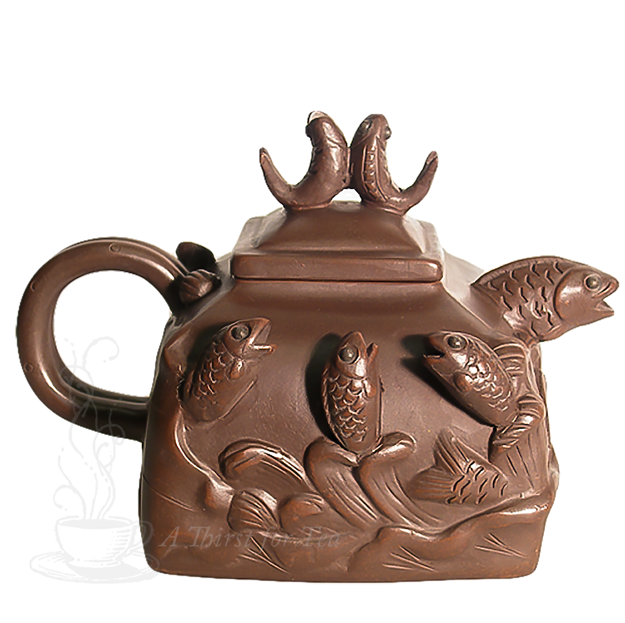 Nine Koi 15-oz Yixing teapot