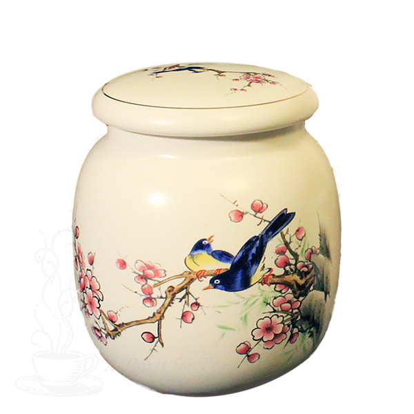 Bird & Cherry Blossom Tea Canister