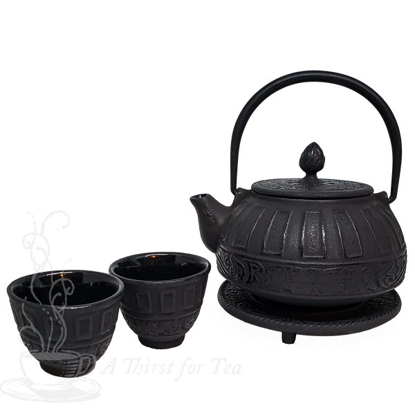 Blac k  Cast Iron Tea Set