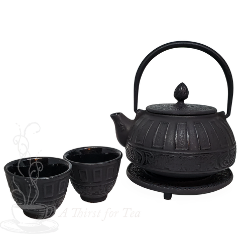 Black Classical Cast Iron Tea Set