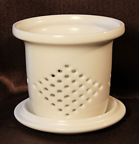 Lotus Flower Porcelain Filtering Tea Mug with Infuser