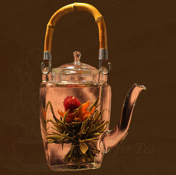 orange lily flower tea Auspicious Flower Blooming Tea with Flame Lily & Globe Amaranth Flower