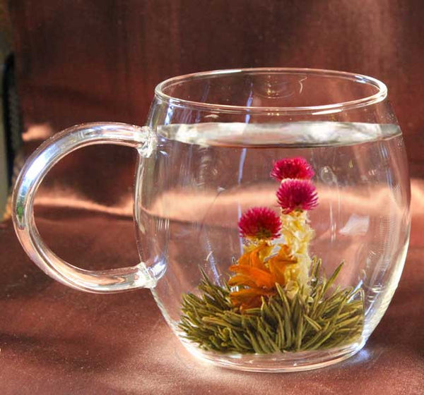 Glass Filtering Tea Mug with Stainless Steel Laser Mesh Infuser