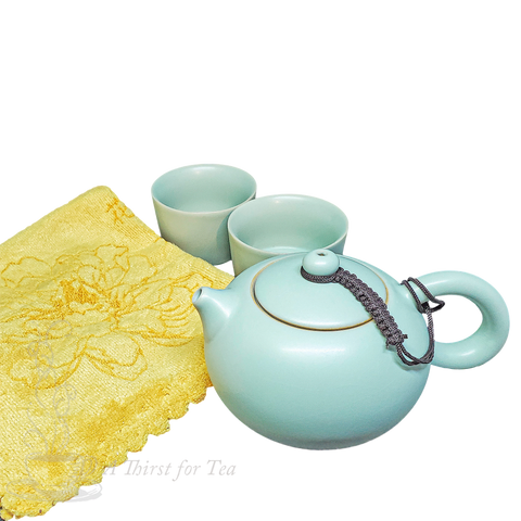 Celadon Glazed Yixing Gongfu Tea Travel Set