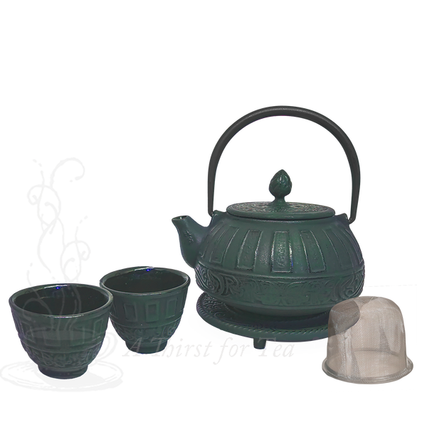 Green Cast Iron Tea Set