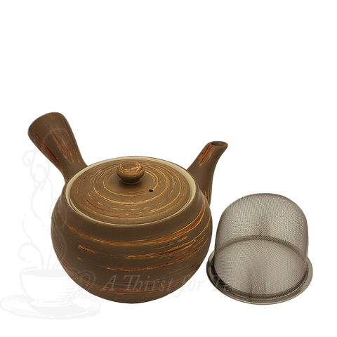 Japanese Kyusu Style Ceramic Teapot with Infuser