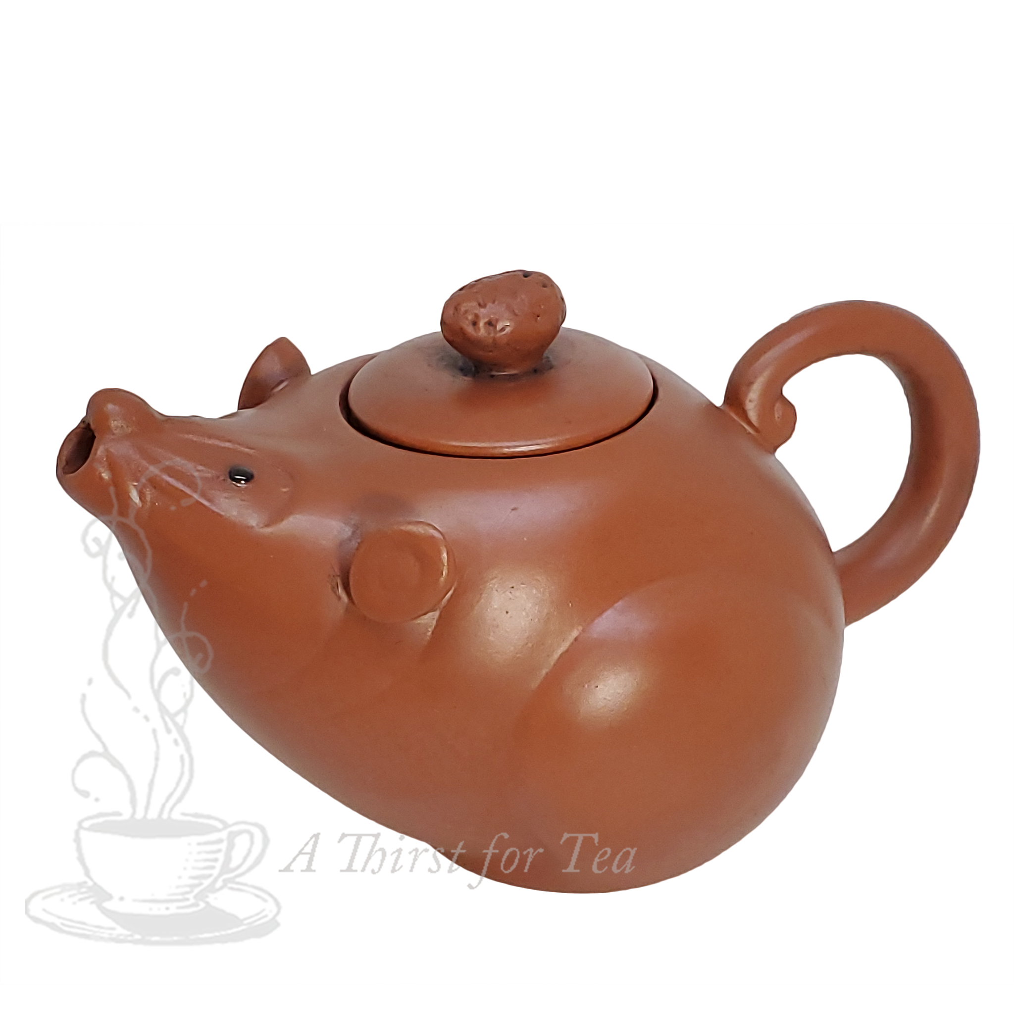 Little Ratty 7-oz Yixing Teapot, Zisha Purple Clay Teapot