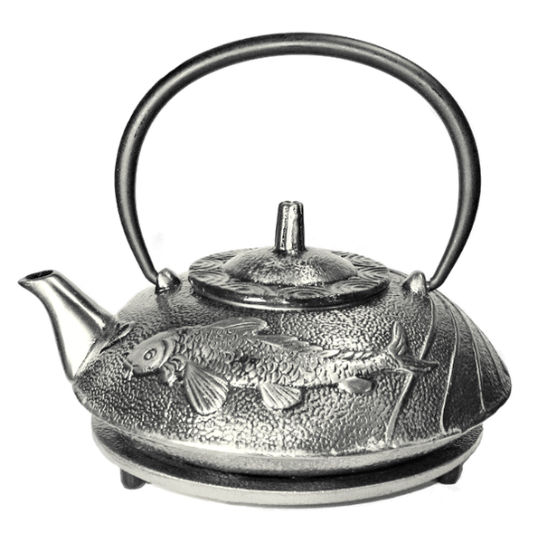 Silver Koi Cast Iron Trivet, 6.75