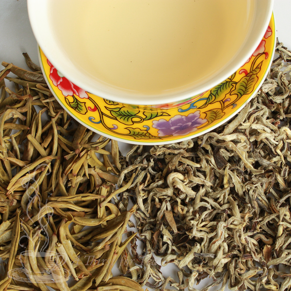 Snow Bud Green Tea dry & Wet leaves